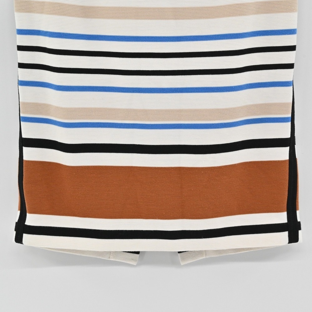 White House Black Market Striped Pencil‎ Skirt Womens Sz 2 Preppy Ponte Corpcore - Picture 9 of 11